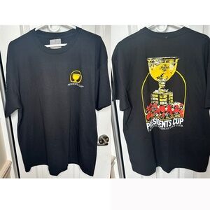 Barstool Golf 2024 Presidents Cup Trophy & Flowers T-Shirt Black